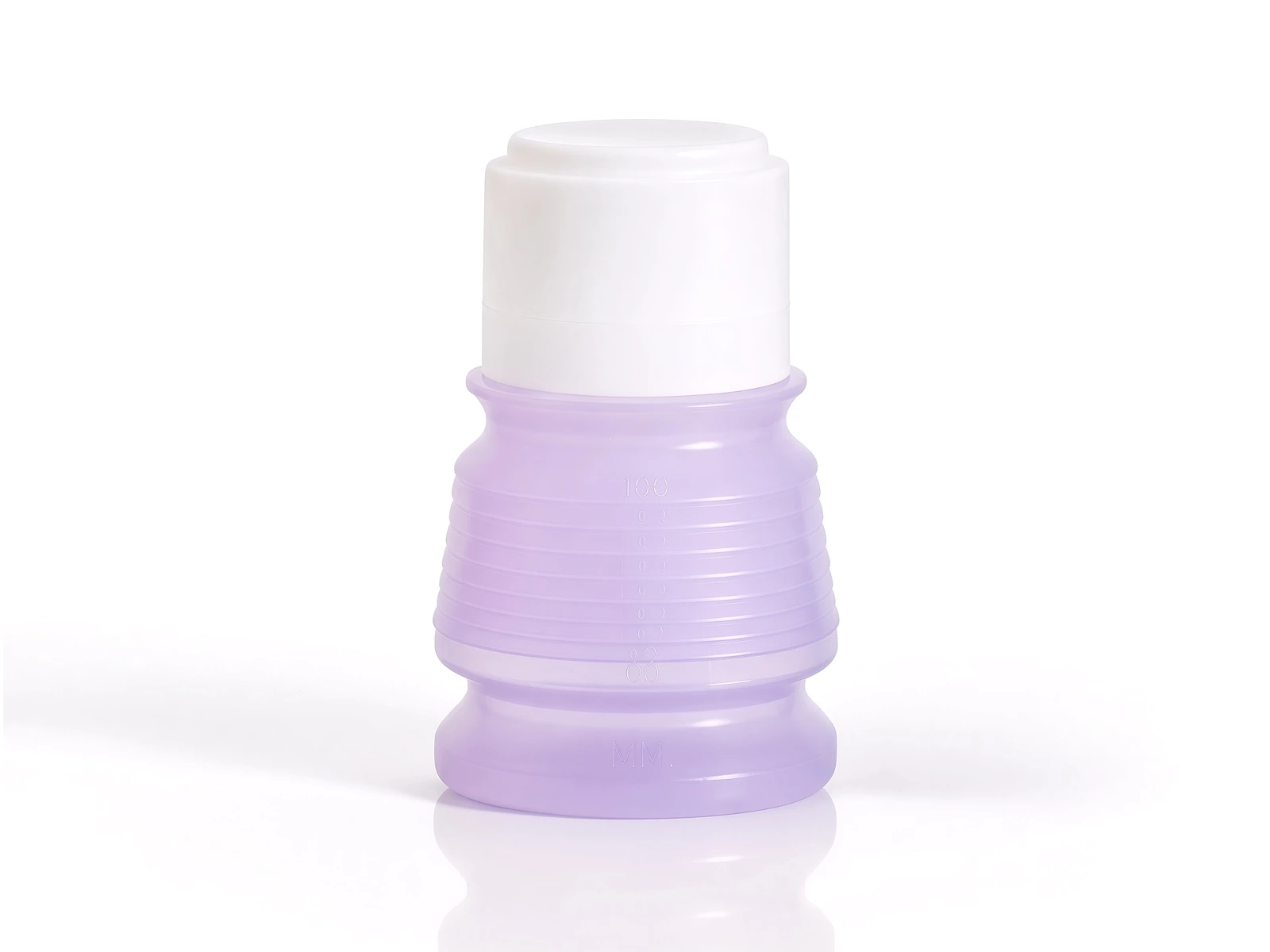 Le biberon nomade BIBEON replié, coloris lilas